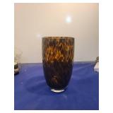Ember Shell Pattern Glass Vase