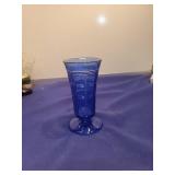Cobalt Blue Glass Footed vase