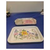 Floral Design Serving Trays Set