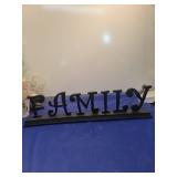 Black Metal Letter Name Sign Family