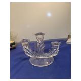 Crystal Glass Triple Candle Holder