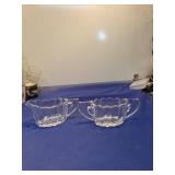Clear Glass sugar and creamer set