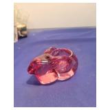 Pink Glass Decorative tea light holder