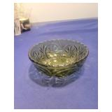 Cut Glass Salt Cellar with Starburst Pattern