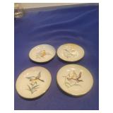 Hand Painted Duck Butter Pats Set