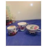 Floral Rose Pattern Tea Cups Collection