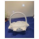 Fenton White Milk Glass Basket