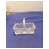 Clear Glass Diamond Pattern Basket