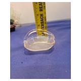 Glass Bowl with Diamond Pattern and Gold Trim