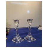 Crystal Candlestick Holders - Set of 2