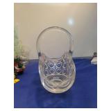 Clear Glass Swan Basket