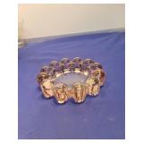 Pink Glass Bubble Design Ashtray