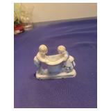 Blue and White Porcelain Children with Pot Figurine