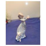 White Porcelain Figurine with Dog