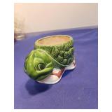 Green turtle Ceramic Planter