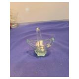 Clear Glass Decorative Basket
