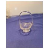 Clear Glass Miniature Basket