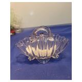 Clear Glass Swirl Pattern basket
