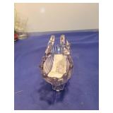 Clear Glass Swirl Pattern basket