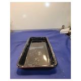Black Ceramic Rectangular Serving Tray