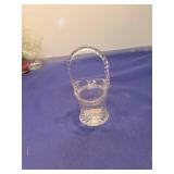 Crystal Glass Sugar Basket with Handle
