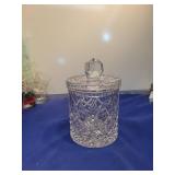Cut Crystal Biscuit Jar with Lid