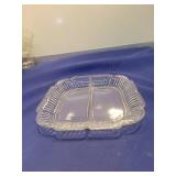 Clear Glass Divided Relish Dish