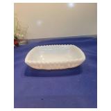 Fenton White Milk Glass Hobnail Bowl
