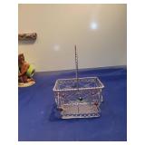 Decorative Wire Metal Display Basket with Beads