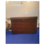 Wooden Storage Box with Metal Interior
