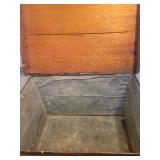 Wooden Storage Box with Metal Interior