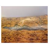 Decorative Wooden Treasure Box with Hound Design