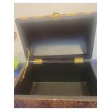 Decorative Wooden Treasure Box with Hound Design