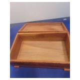 Decorative Wooden Box with Religious Scene Medallions