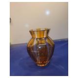 Amber Glass Decorative Vase