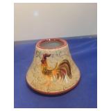 Rooster Pattern Ceramic Candle Shade