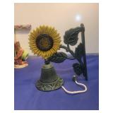 Cast Iron Sunflower Dinner Bell