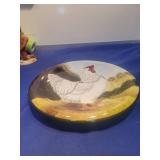 Hand Painted Rooster Ceramic Plates