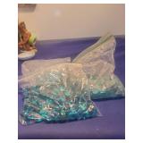 Aqua Blue Glass Marbles Lot