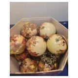 Traditional Winter Scene Christmas Ornament Set with Box