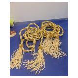 Decorative Beaded Rope Tiebacks with Tassels
