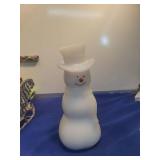 Candle Snowman Figure