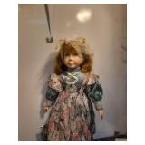 Decorative Porcelain Doll in Victorian Style Dress