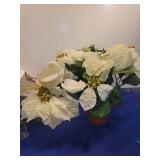 White Poinsettia Artificial Plant Arrangement