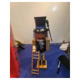 Wooden Nutcracker Chimney Sweep with Top Hat