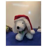 Christmas Snoopy Plush with Santa Hat