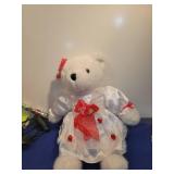 White Plush Bear in Wedding Dress