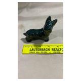 Dark Blue Glass Scottie Dog Figurine