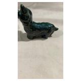 Dark Blue Glass Scottie Dog Figurine