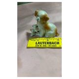 Japanese Ceramic Mother Dog with Puppy Figurine